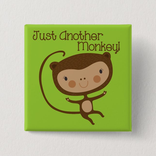 Just Another Monkey 15 Cm Square Badge (Front)