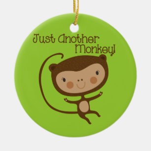 Just Another Monkey Ceramic Tree Decoration