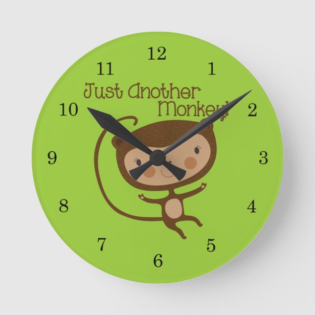 Just Another Monkey Round Clock (Front)