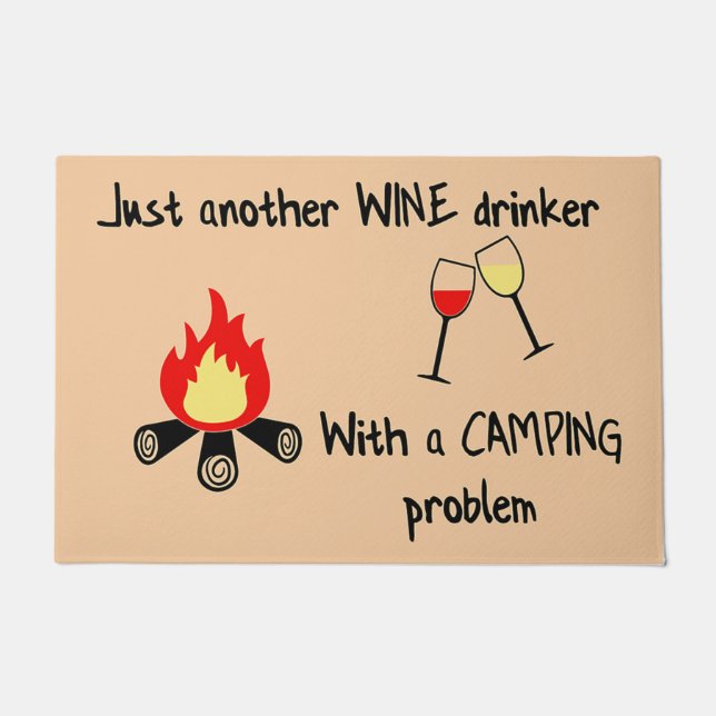 Just Another Wine Mat - Camping Doormat (Front)