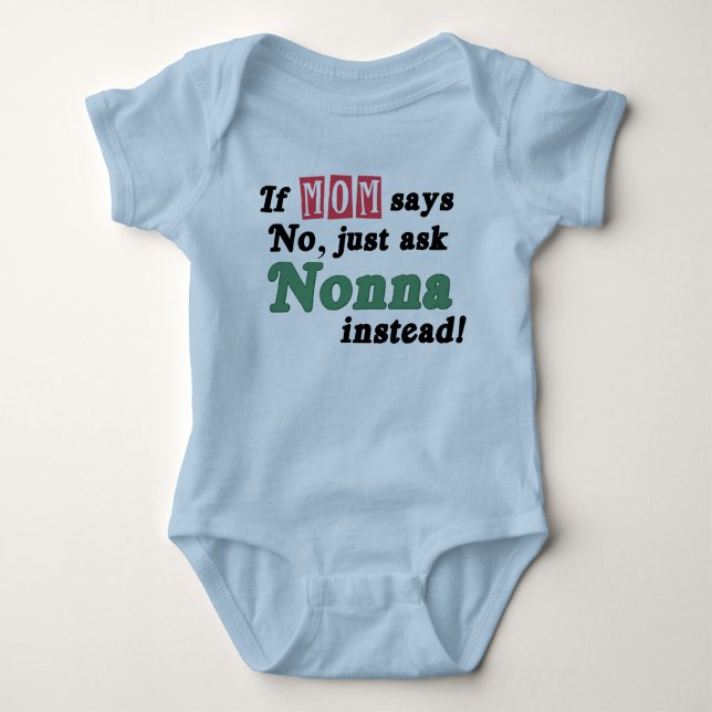 Just Ask Nonna Baby Bodysuit (Front)