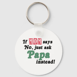 Just Ask Papa Key Ring