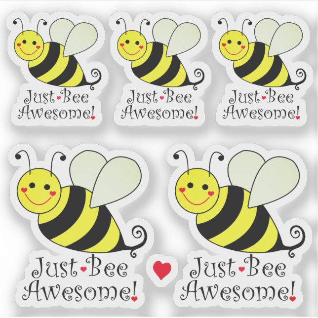 Just Be Awesome Cute BumbleBees Contour Cut (Front)