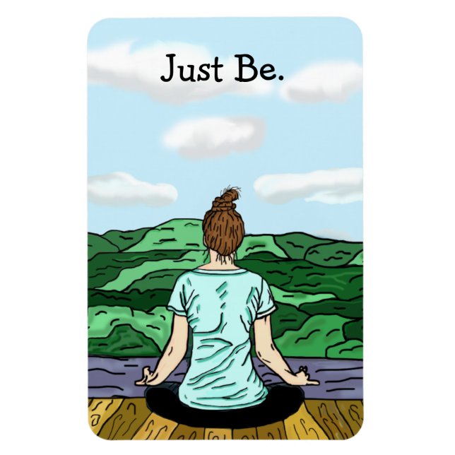 Just Be Inspirational Yoga Nature Magnet (Vertical)