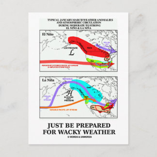 Just Be Prepared For Wacky Weather Postcard