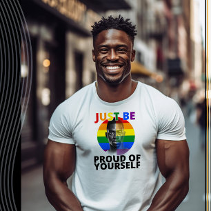 Just be Proud of Yourself - Black Male Model T-Shirt