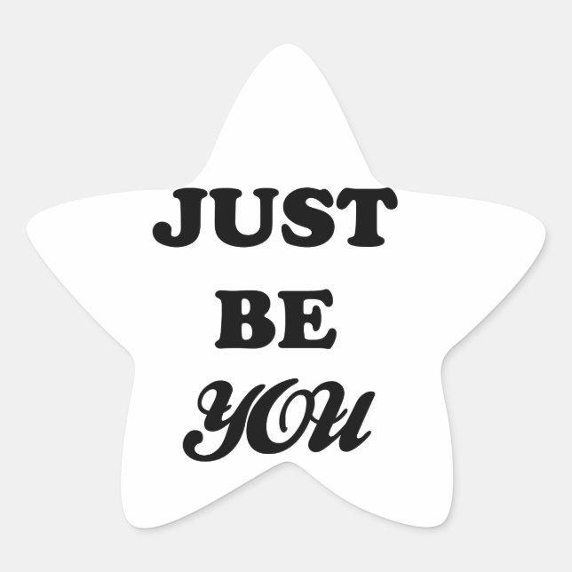 Just Be You Star Sticker (Front)