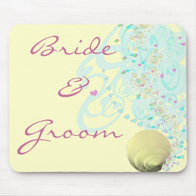 Just Beachy Wedding Mouse Mat (Front)