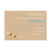 Just Beachy Wedding RSVP Template