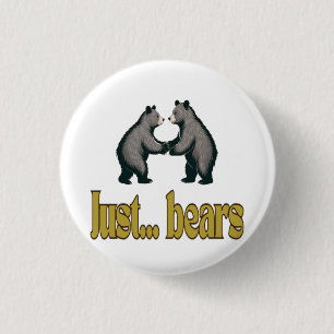 JUST BEARS 3 CM ROUND BADGE