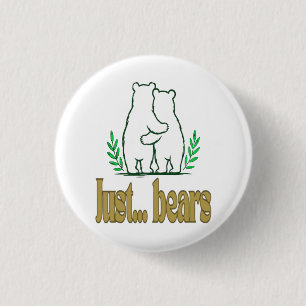 just bears 3 cm round badge