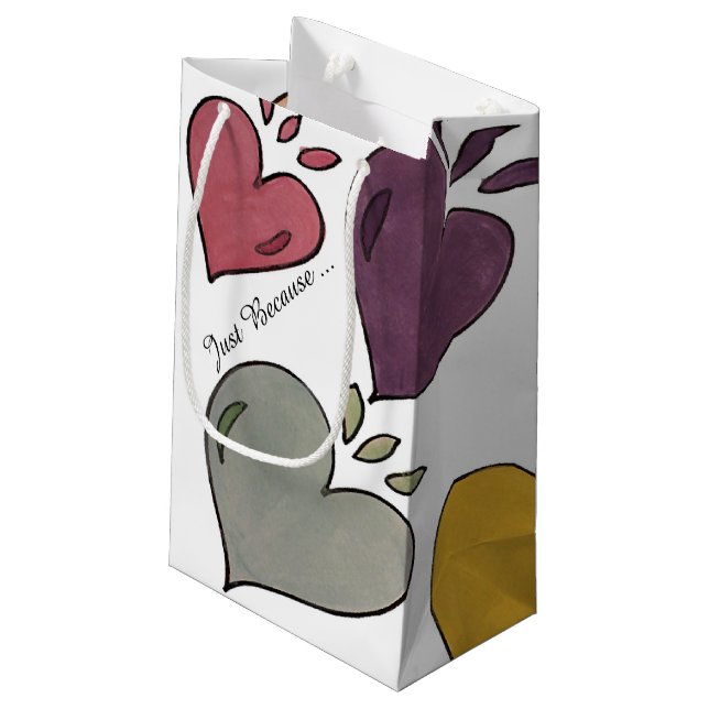 Just Because Heart Gift Bag (Back Angled)