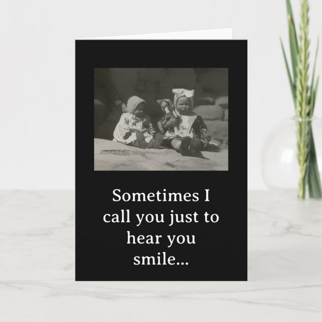 Just Because, keep in touch blank greeting card (Front)