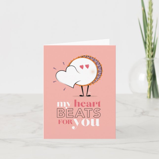 Just Because | My Heart Beats For You Thank You Card (Front)