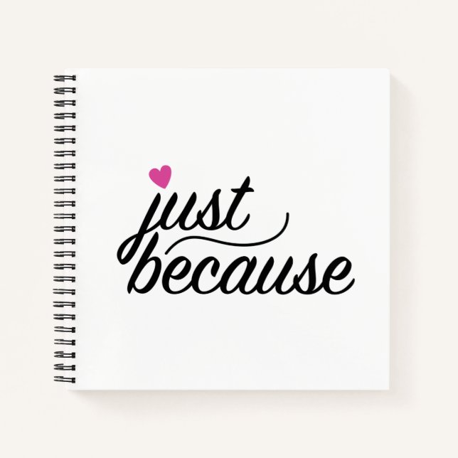 Just Because Notebook (Front)