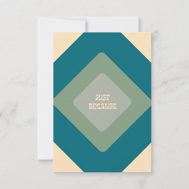 Just Because Notecards in Blue (Front)