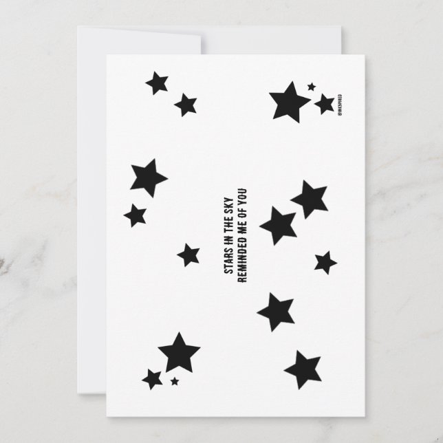 Just Because - Stars Reminded Me of You, Flat Holiday Card (Front)