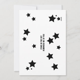 Just Because - Stars Reminded Me of You, Flat Holiday Card