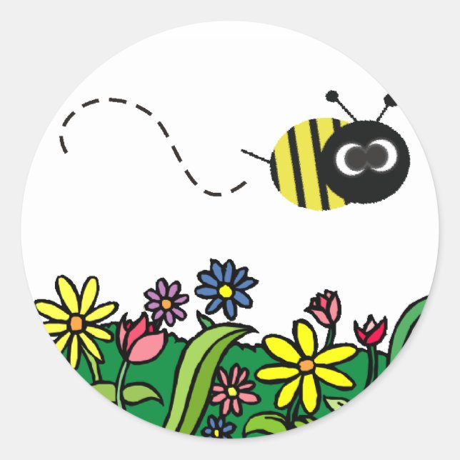 Just Bee Classic Round Sticker (Front)