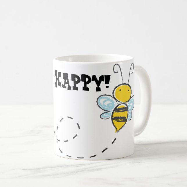 Just Bee Happy  Coffee Mug (Front Right)
