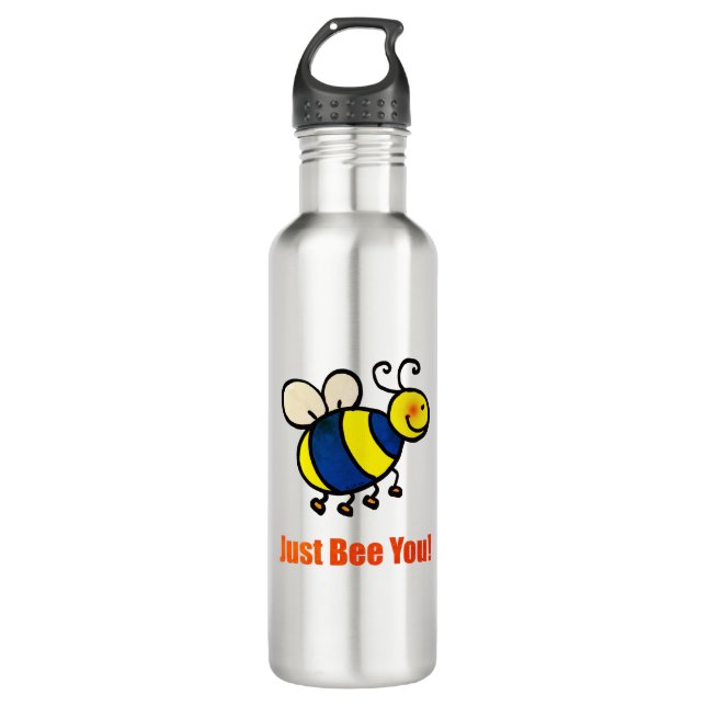 Just Bee You Happy Cartoon Bee 710 Ml Water Bottle (Front)