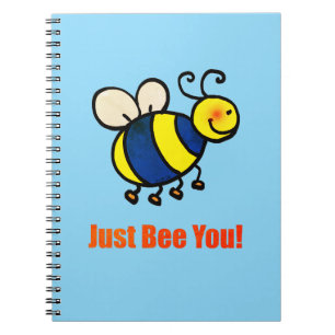Just Bee You Happy Cartoon Bee Notebook