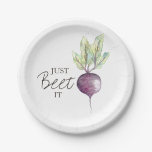 Just Beet it   Veggie Watercolor Paper Plate