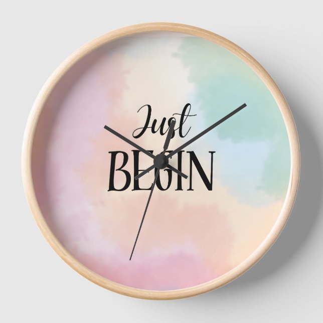 Just Begin Clock (Front)
