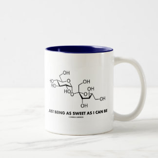 Just Being As Sweet As I Can Be (Sucrose Molecule) Two-Tone Coffee Mug