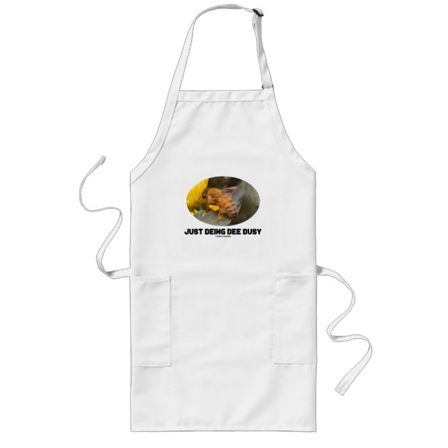 Just Being Bee Busy (Bee On Yellow Flower) Long Apron (Front)