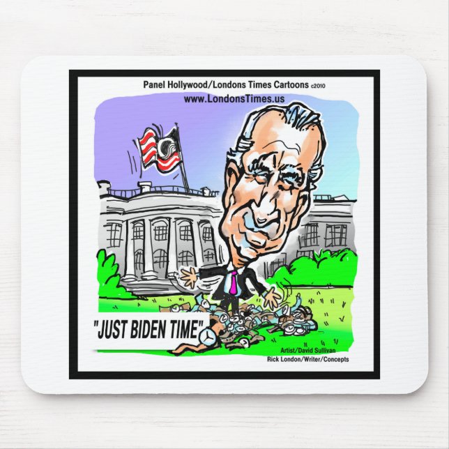 Just Biden Time Funny Political Tees Mugs Gifts Mouse Mat (Front)