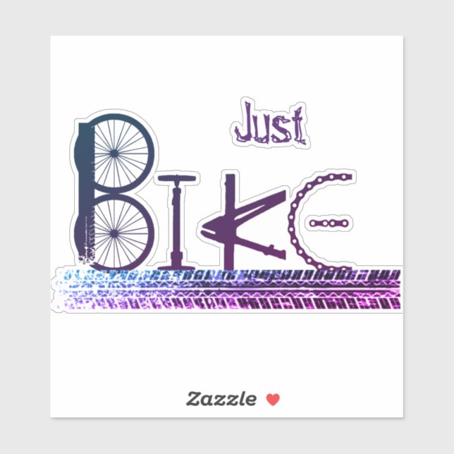 "Just Bike" Graffiti from Bike Parts & Tire Tracks (Sheet)