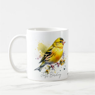Just Birding/Yellow Finch Cute Coffee Mug