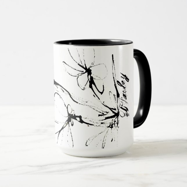 Just Black and White Mug (Front Right)