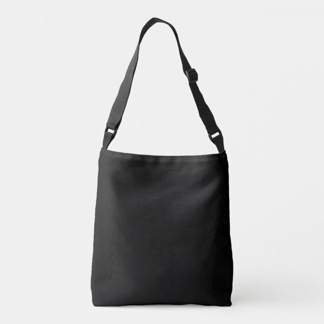 Just black hex code 000000  crossbody bag (Back)