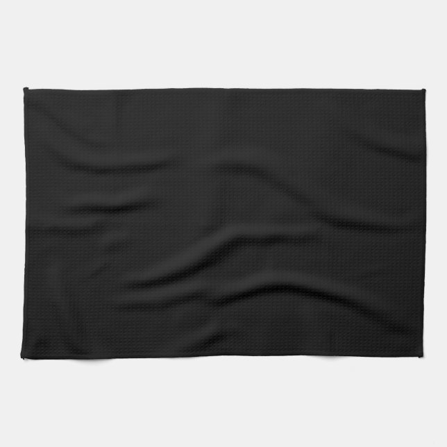 Just black hex code 000000 tea towel (Horizontal)