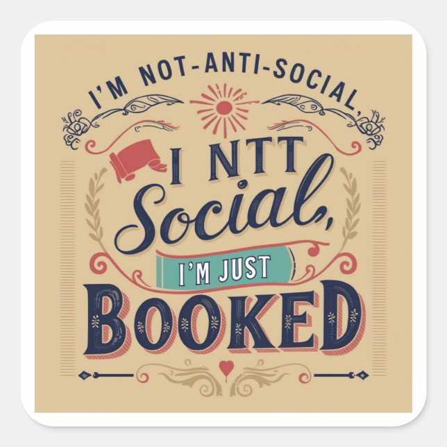 Just Booked Sticker (Front)