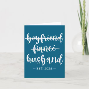 Just Boyfriend Fiance Husband Married Wedding Card