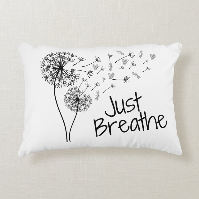 Just Breathe Accent Pillow by Posh Little Finds (Front)
