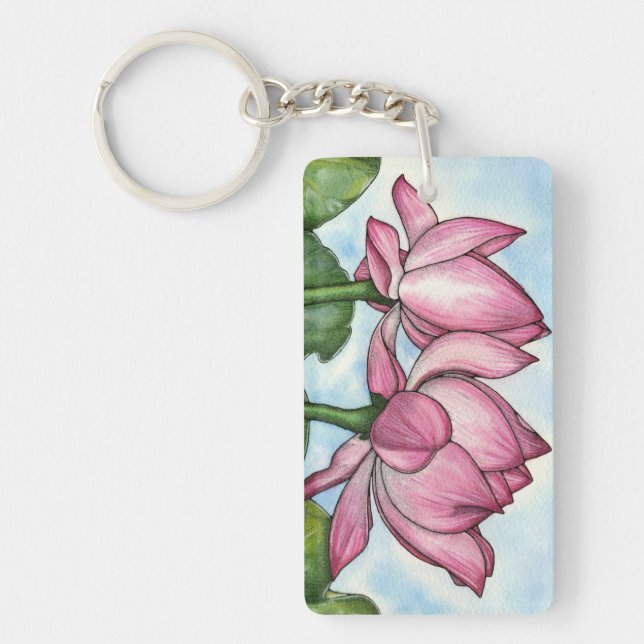 Just Breathe Acrylic Key Chain (Front)