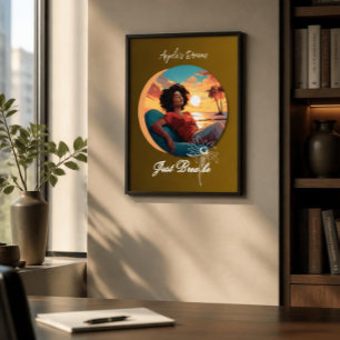 Just Breathe African American woman Poster