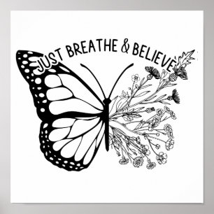 Just Breathe & Believe for Mental Health Matters  Poster