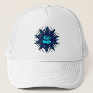 Just Breathe, Blue Yoga Star, Trucker Hat