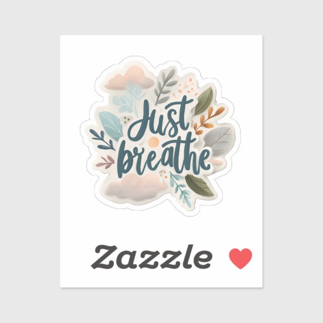  Just Breathe Calm Sticker – Motivational Vinyl De (Sheet)