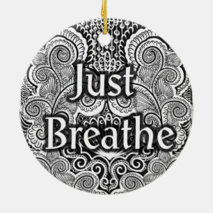 Just Breathe – Calming Mandala-Inspired  Ceramic Tree Decoration