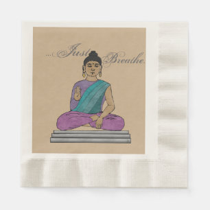 Just Breathe Calming Seated Buddha Napkin