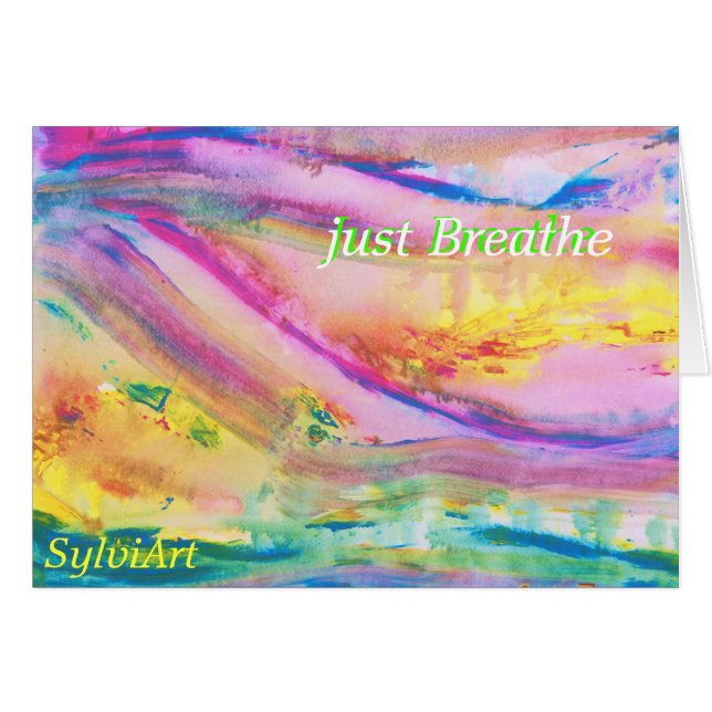 "just Breathe" card, copyright ©2011. SylviART (Front Horizontal)