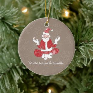 Just Breathe Circle Ornament