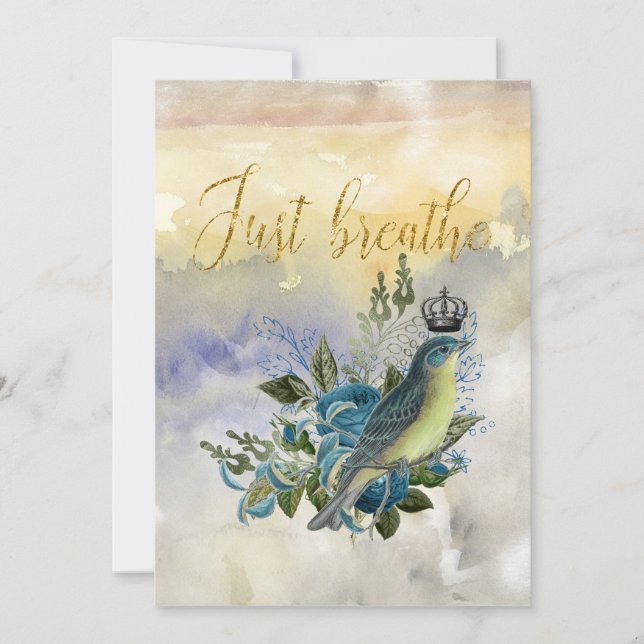 Just Breathe Collage  Card (Front)