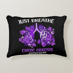 Just Breathe Cystic Fibrosis Awareness Decorative Cushion